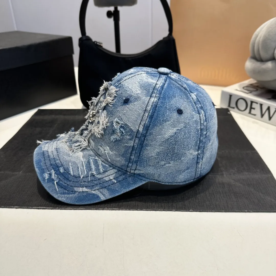 P70 Croxin's new high-quality washed denim baseball cap, high-end customized version! The same style as the internet celebrity fashion blogger! Wall crack recommended! Great quality! Head circumference 57cm